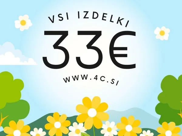 Velika 4C razprodaja v naši spletni trgovini: Vse za samo 33€!